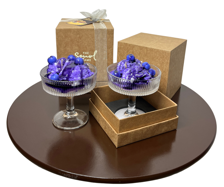 Blueberry Sundae Candle – Ice Cream Jar (150 ml)